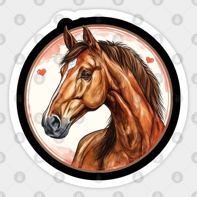 Horse Lover Design Sticker by Mary_Momerwids